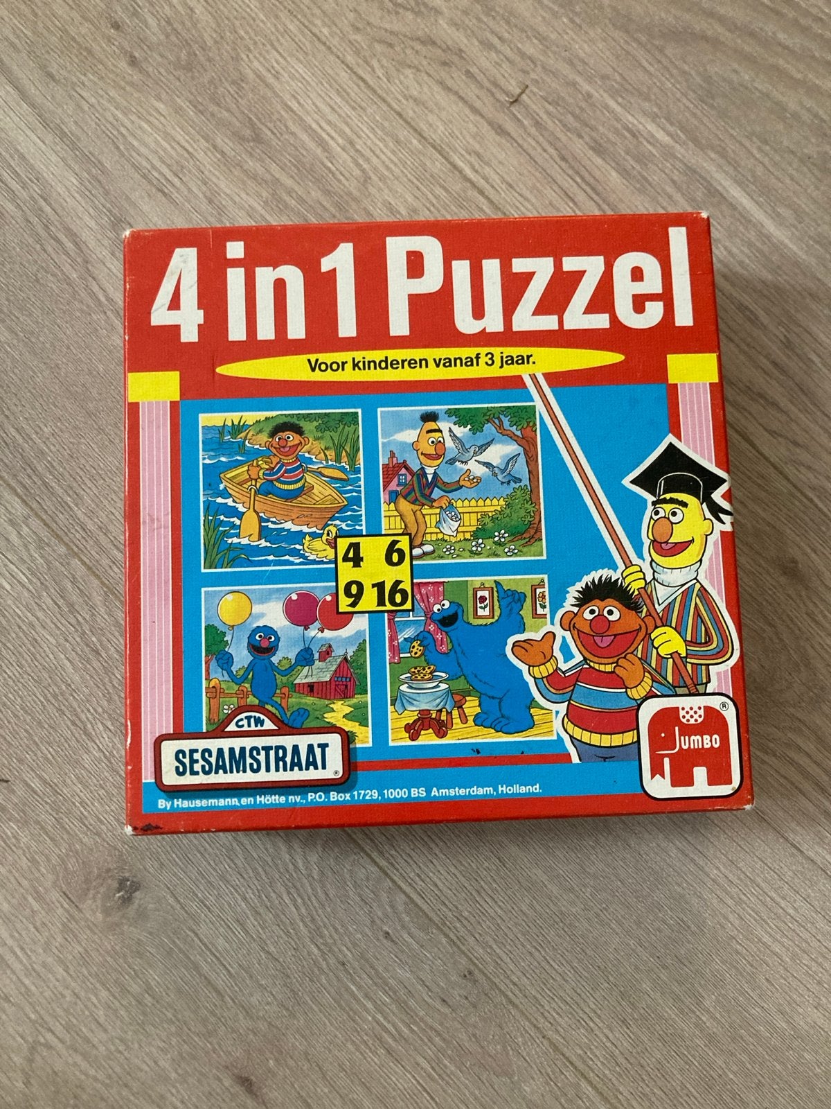 4 in 1 Sesamstraat Puzzel (incompleet), Ophalen, 10 tot 50 stukjes, Gebruikt, 2 tot 4 jaar