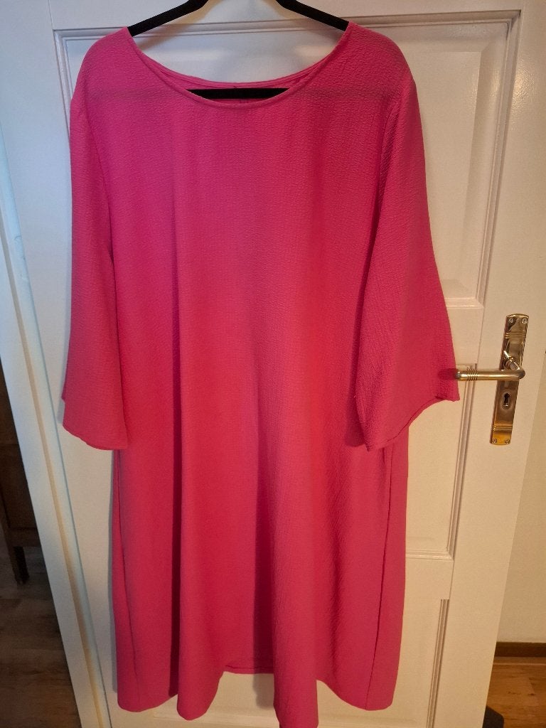 Zomerse roze maxi-jurk, Kleding | Dames, Maat 46/48 (XL) of groter, Ophalen of Verzenden, Zo goed als nieuw, Roze