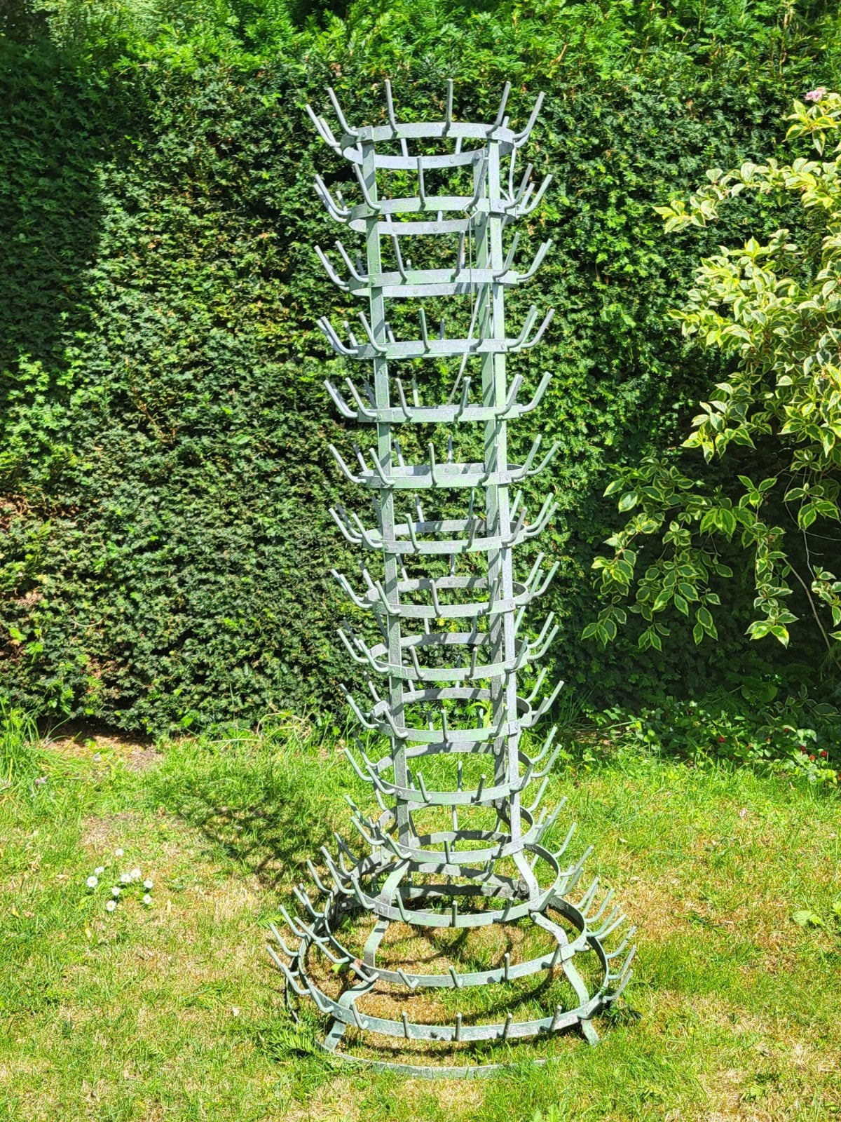 Antiek wijnfleshouder pinnen 150 cm flessenrek, Antiek en Kunst, Ophalen