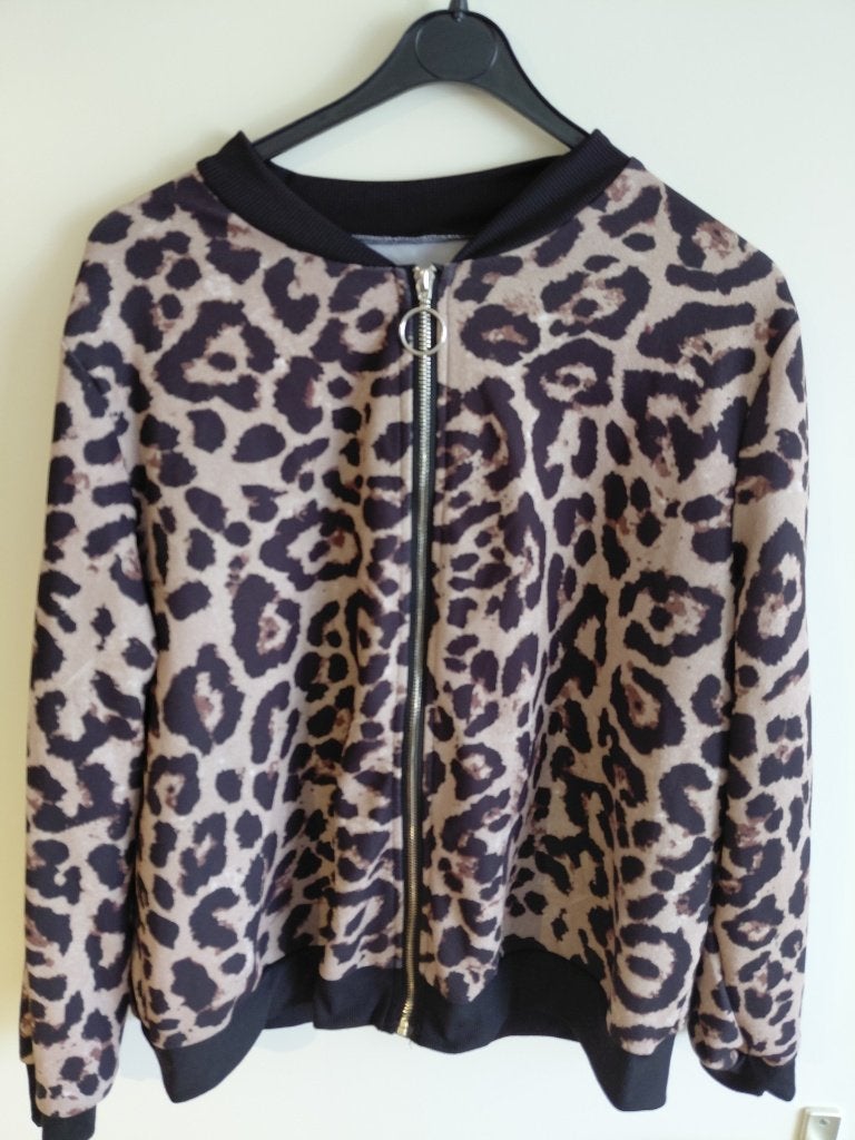 Vestje blouson XL panterprint 61cm, Ophalen of Verzenden, Zo goed als nieuw, Maat 46/48 (XL) of groter, Overige kleuren