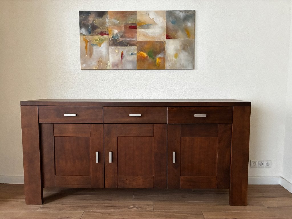 Dressoir, notenhout, Ophalen, Gebruikt, Met deur(en), 200 cm of meer