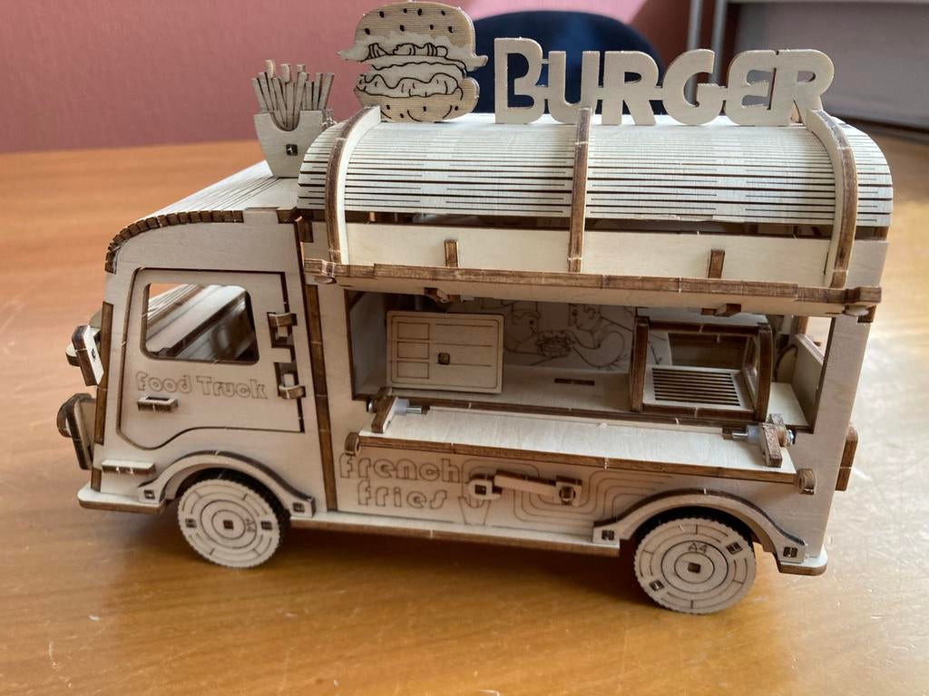 Livano Houten 3D Foodtruck - Gedetailleerd Model, Kinderen en Baby's, Overige merken, W, Nieuw, Ophalen of Verzenden