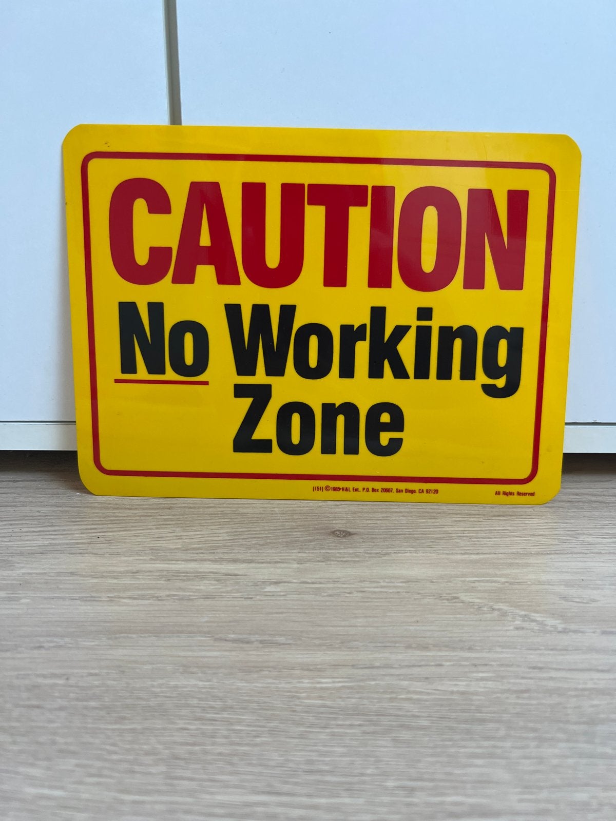 No working zone bord, Ophalen of Verzenden