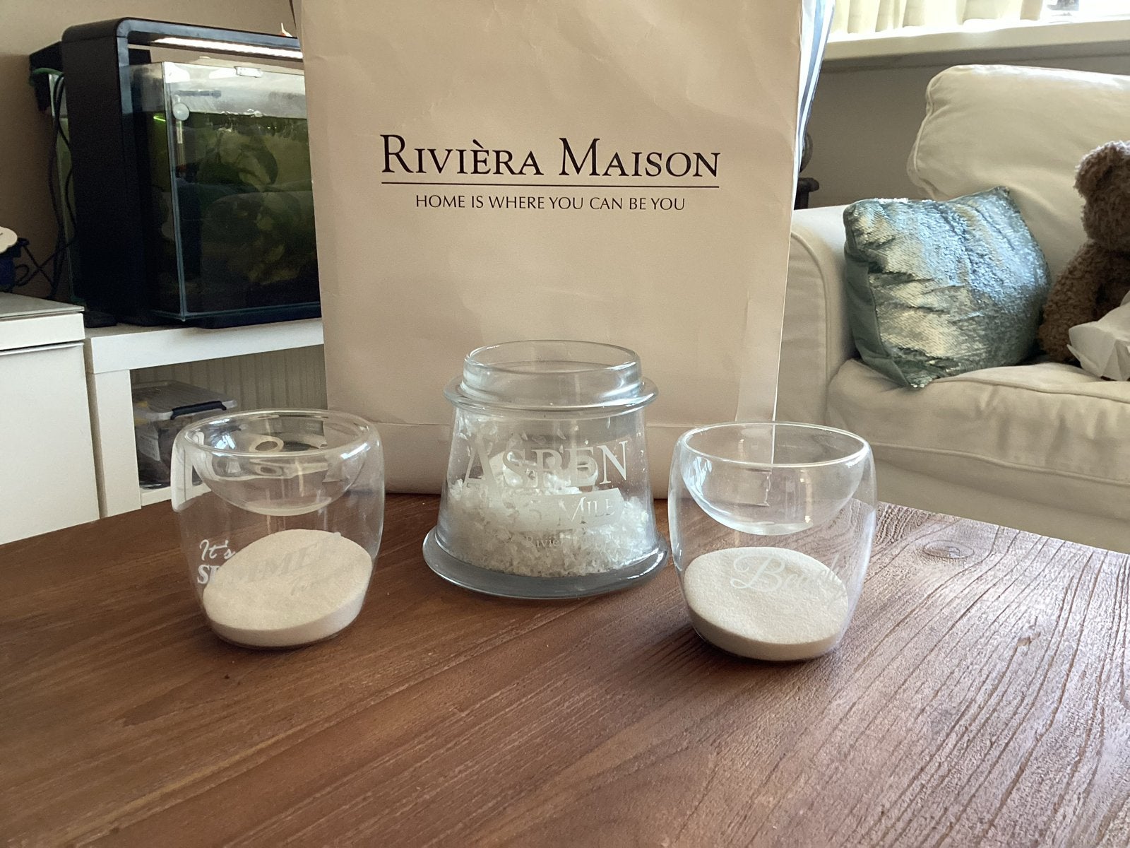 Riviera Maison Kaarsenhouders - Set van 3, Ophalen, Rivièra Maison, Kandelaar, Glas