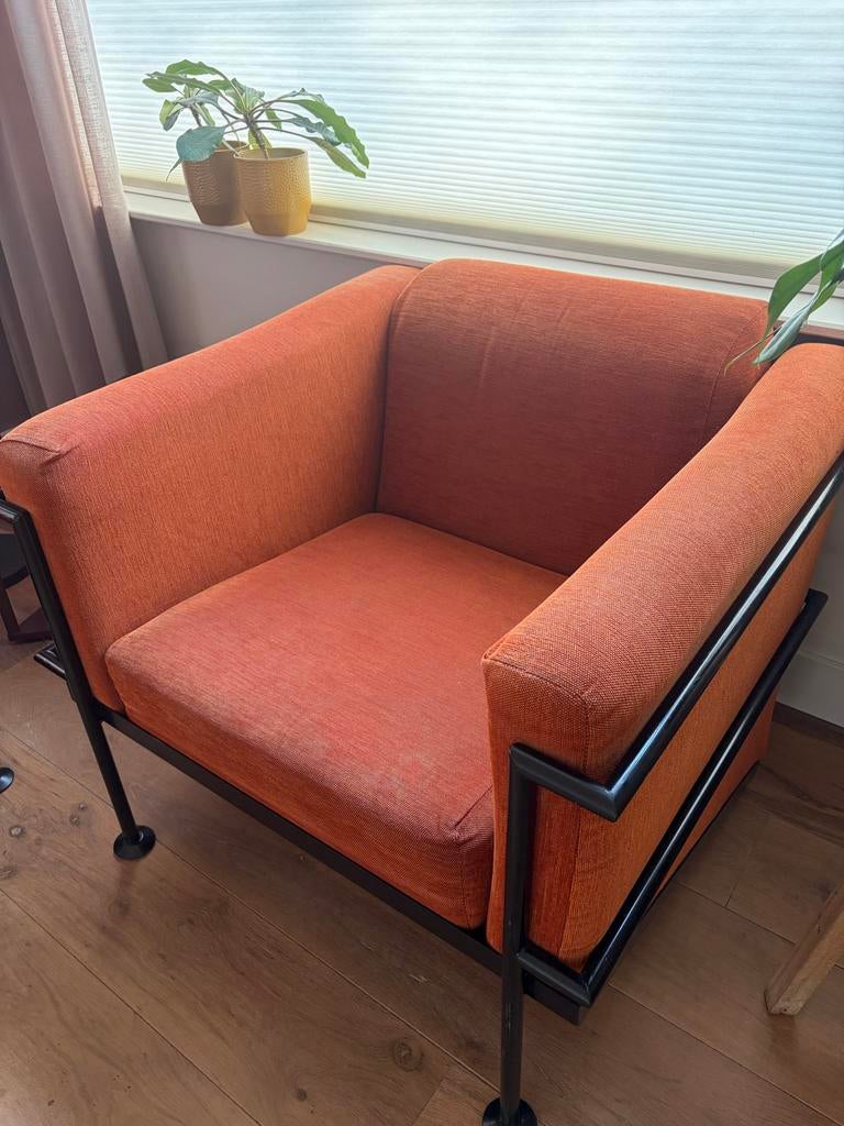 Harvink bank met bijpassend fauteuil - opknapbeurt nodig, Huis en Inrichting, Banken | Bankstellen, Ophalen, Gebruikt, Driepersoons