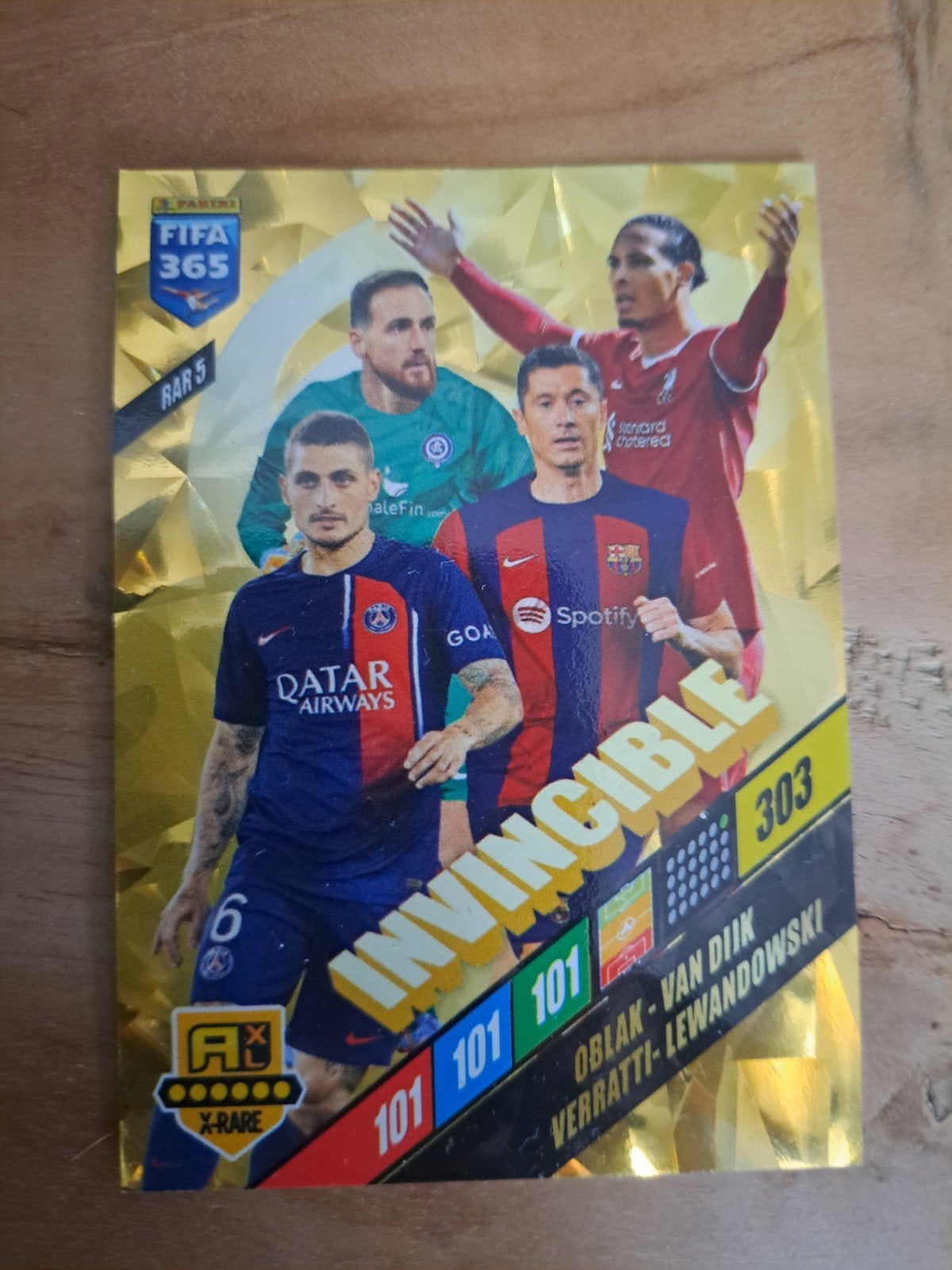 Fifa 365 nr 5 Oblak-Van Dijk Verratti-Lewandoski, Ophalen of Verzenden, Zo goed als nieuw, Buitenlandse clubs, Poster, Plaatje of Sticker