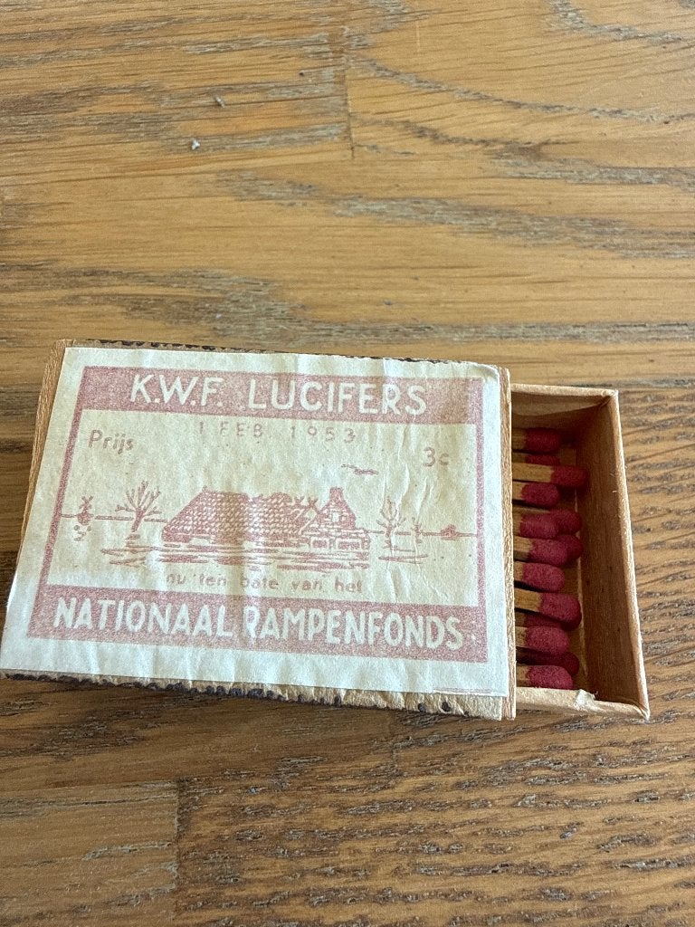 Historische luciferdoosjes uit 1953, Ophalen of Verzenden