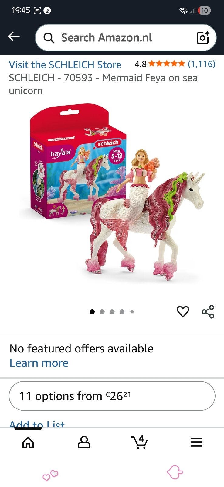 Nieuw Schleich zeemeermin met unicorn, Ophalen of Verzenden, Nieuw