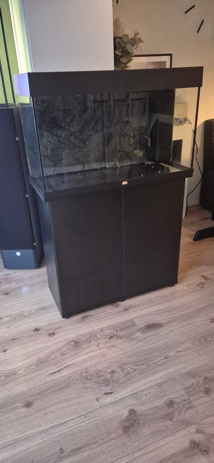Aquarium 80cm led; jewel rio 125 met meubel zwart, Ophalen, Zo goed als nieuw, Leeg aquarium