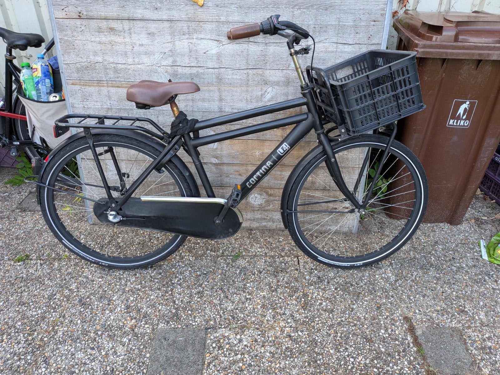 Cortina U4 fiets - Mat Zwart - 26 Inch, Terugtraprem, Gebruikt, Versnellingen, 50 tot 53 cm