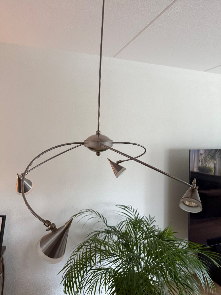 Hanglamp 4-armig van Harco Loor, Ophalen, Gebruikt, Metaal, Modern design