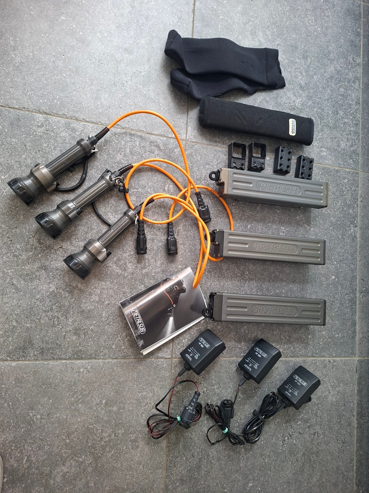 NIEUW!!!! 3x Metalsub Duiklampen Set LED - Nieuwstaat, Watersport en Boten, Duiken, Ophalen of Verzenden, Nieuw, Duiklamp