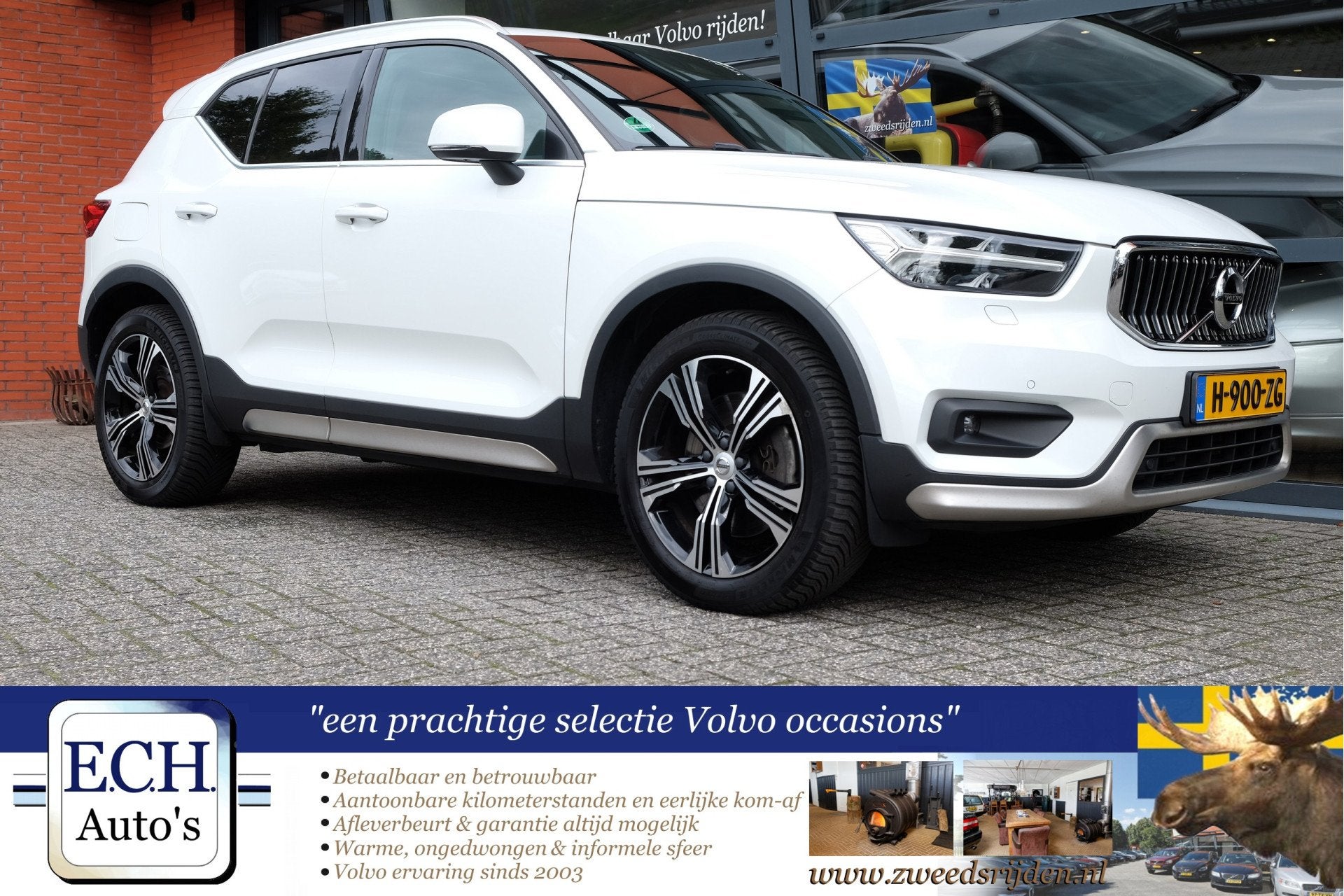 Volvo XC40 1.5 T5 Twin Engine Inscription, Panoramadak, Leer, Dealer onderhouden, 1712 kg, Wit, Hybride Elektrisch/Benzine