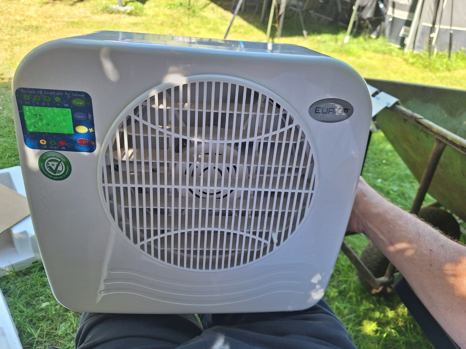 Eurom AC2401 Airco voor caravan of camper, Ophalen, Gebruikt, Mobiele airco, 3 snelheden of meer