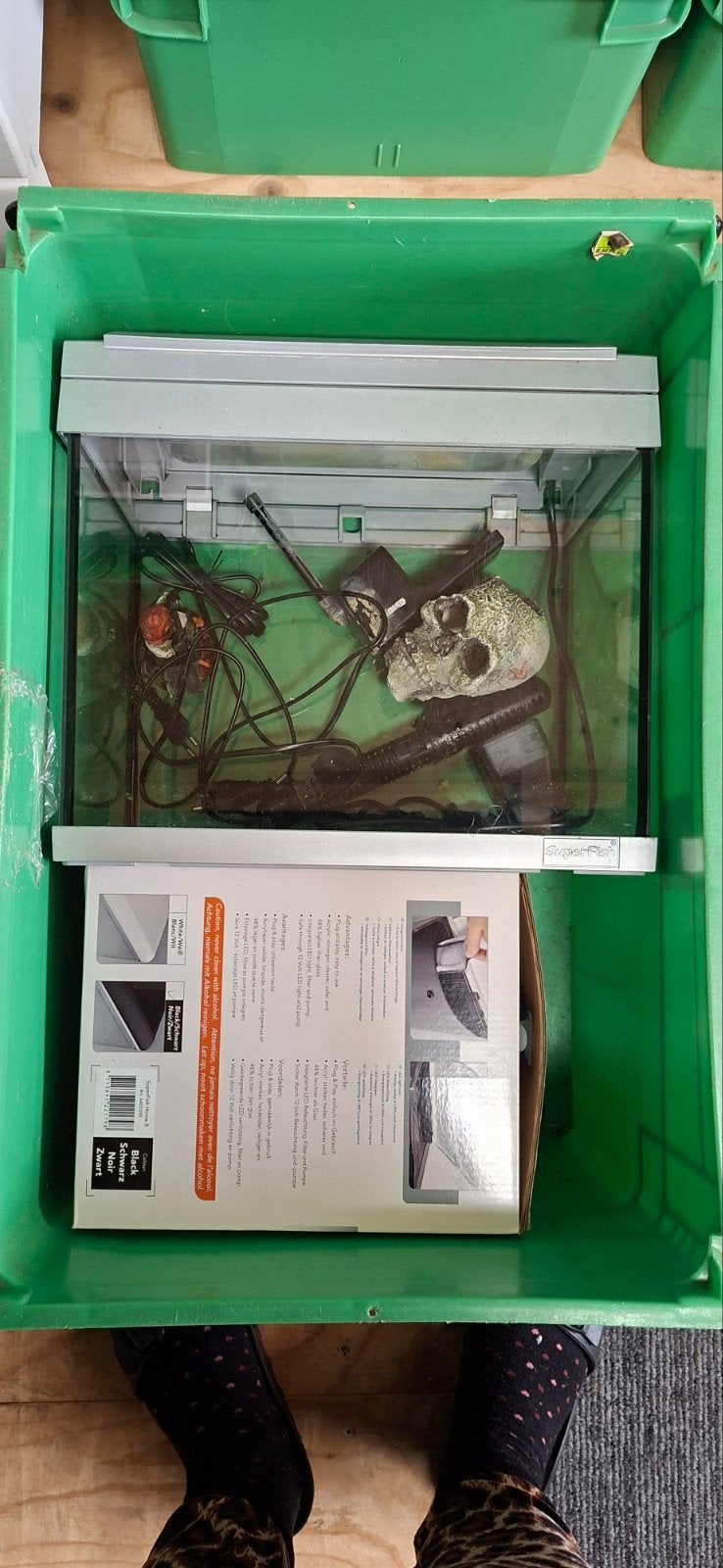 Aquarium groot & klein, Ophalen