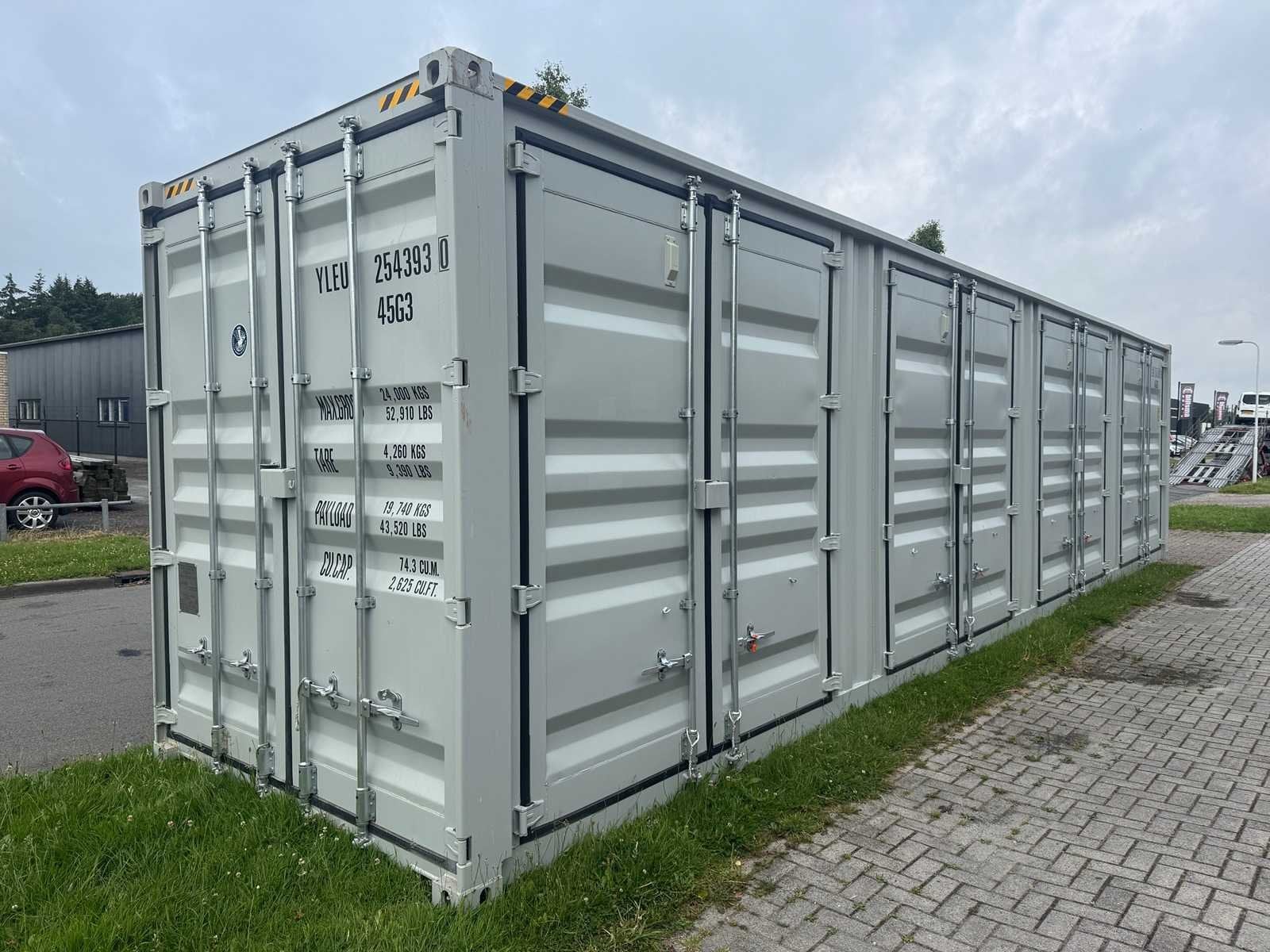 40ft High Cube HQ / 12 meter Opslagcontainer met 3 zijdeuren