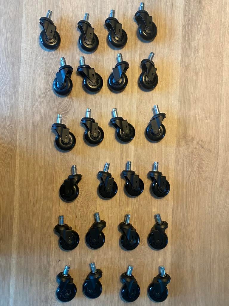 Skate wieltje bus maat 10 bij 20 mm, Huis en Inrichting, Bureaustoelen, Ophalen, Zo goed als nieuw, Zwart