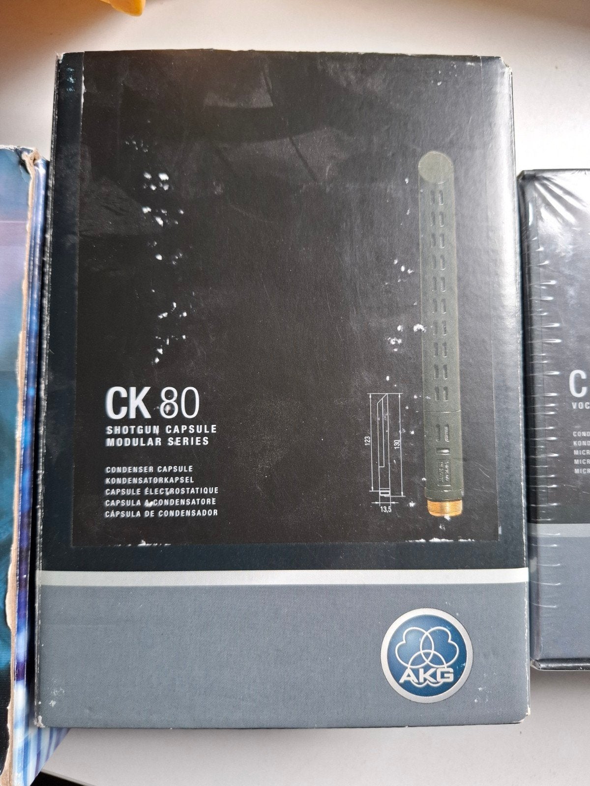 AKG CK 80 Shotgun Capsule Modulaire Microfoon, Muziek en Instrumenten, Ophalen of Verzenden, Zo goed als nieuw, Studiomicrofoon