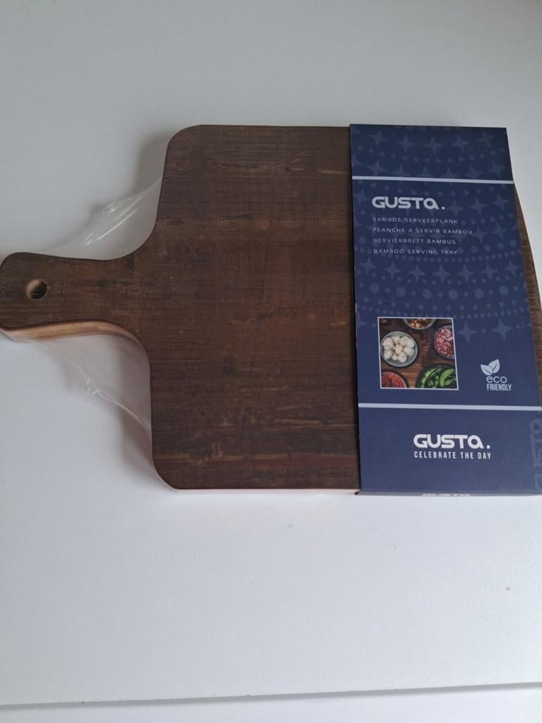 Gusta Bamboe Serveerplank - Nieuw in verpakking, Ophalen, Hout, Snij-/serveerplank, Nieuw