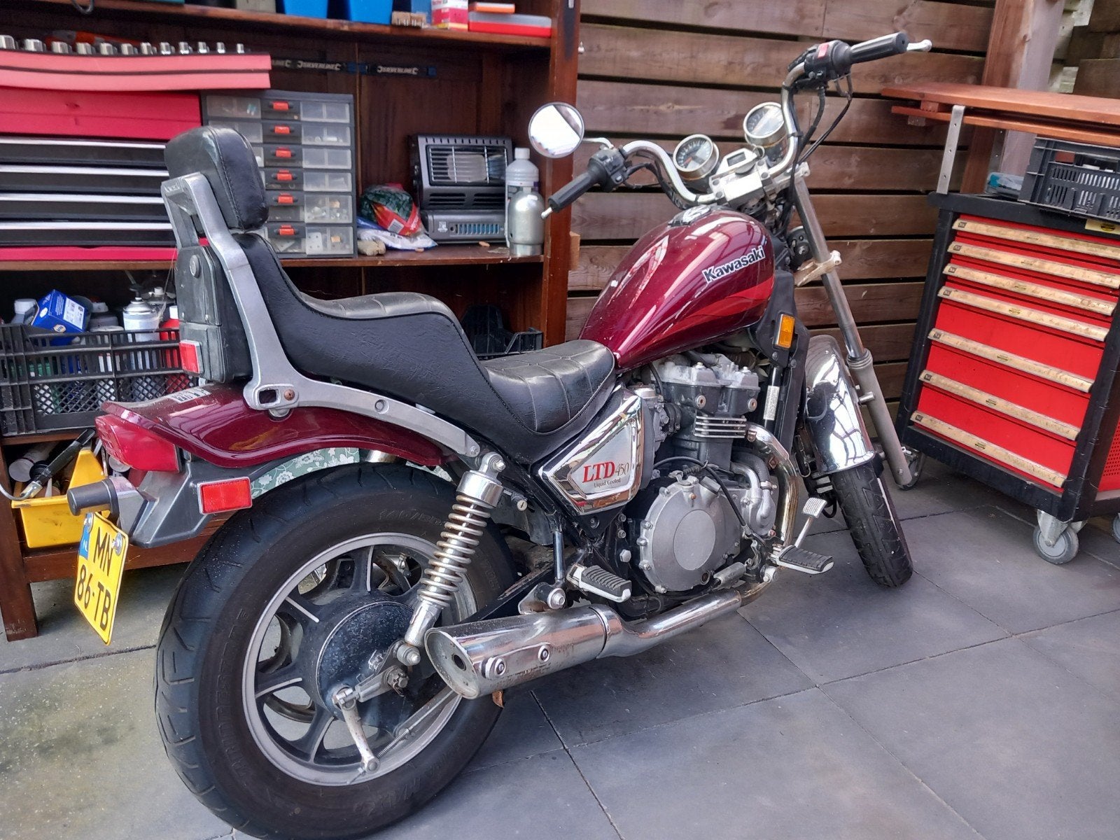 Belastingvrij kawasaki ltd 454 oldtimer voor de snelle besli, Motoren, 450 cc, 2 cilinders, Chopper, Gebruikt