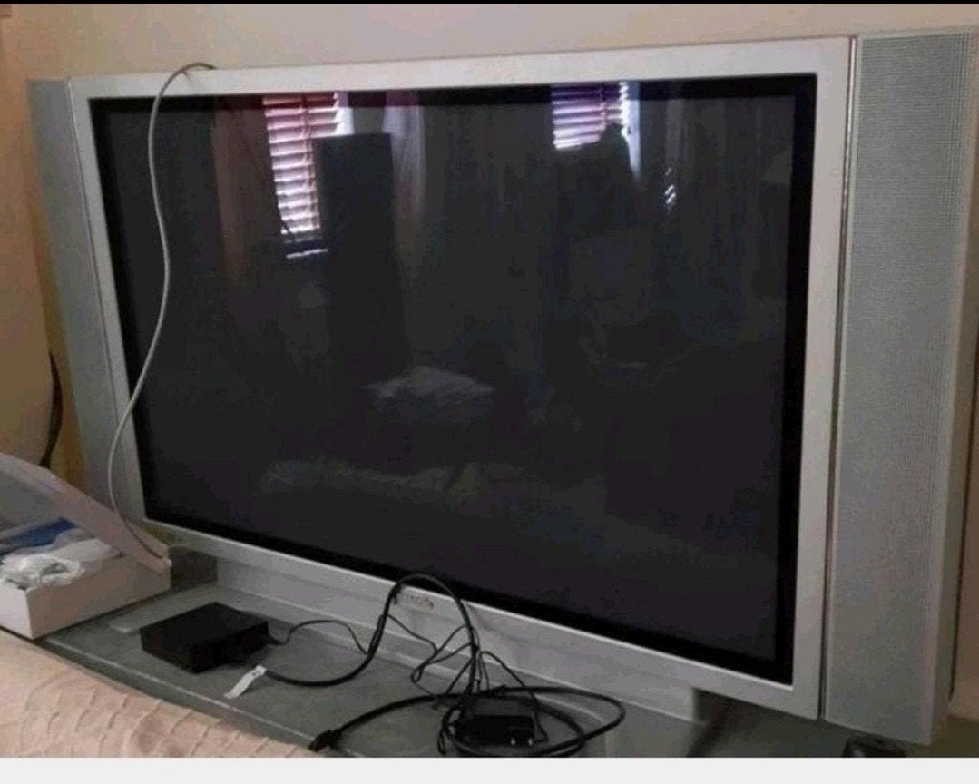 Panasonic plasma tv/monitor TH-42PW5 met ontvanger, Ophalen, Gebruikt, Panasonic, 50 Hz