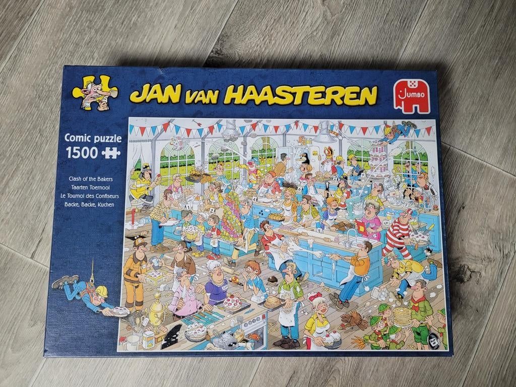 Jan van Haasteren, taarten toernooi, 1500 stukjes, Ophalen of Verzenden, 500 t/m 1500 stukjes, Zo goed als nieuw