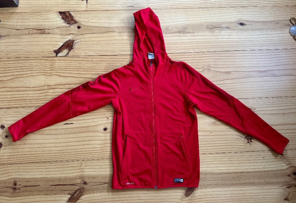 Nike Dri-FIT training vest / jas - Rood met capuchon - Small, Nike, Ophalen of Verzenden, Zo goed als nieuw, Voetbal