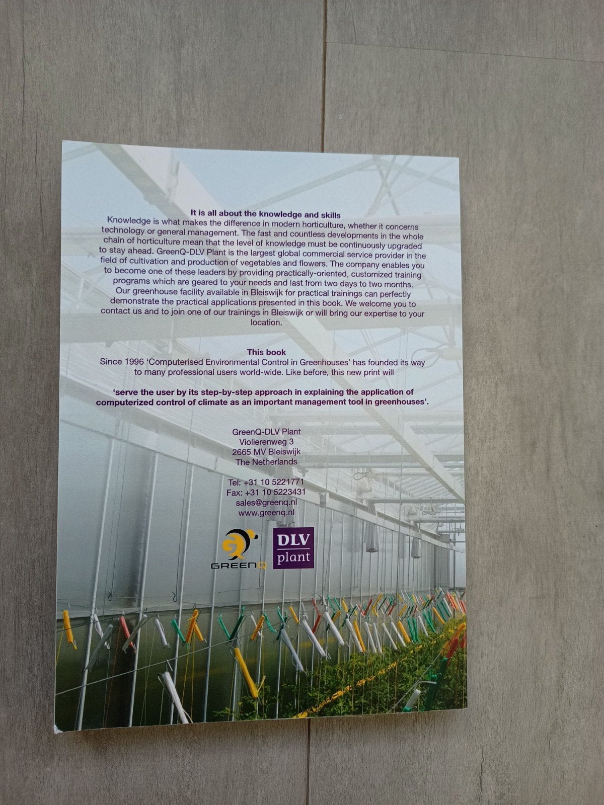 Computerised Environmental Control in Greenhouses, Ophalen, HBO, Zo goed als nieuw, DLV Plant / GreenQ