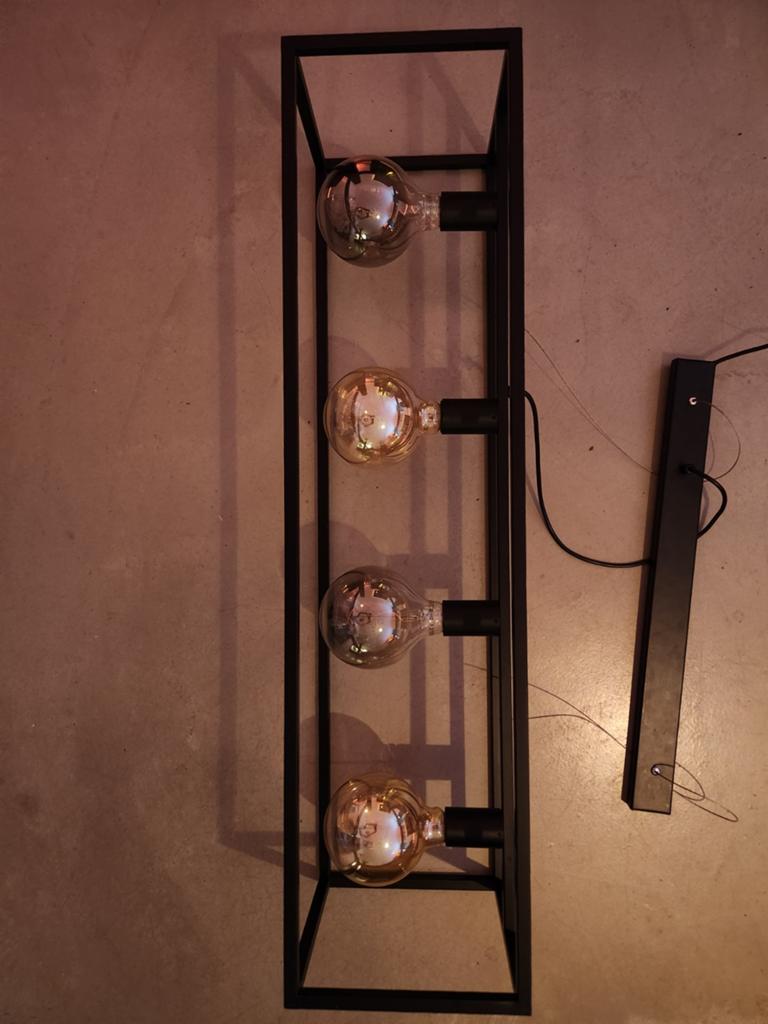 Industriële plafondlamp, Huis en Inrichting, Ophalen of Verzenden, Zo goed als nieuw, Metaal, Industrieel, Modern