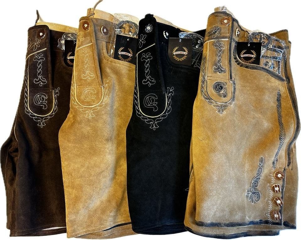 Korte lederhosen 48, 50, 52,54, 56, 58, 60 & 62 echt leder!, Maat 52/54 (L), Nieuw, Ophalen of Verzenden, Kleding