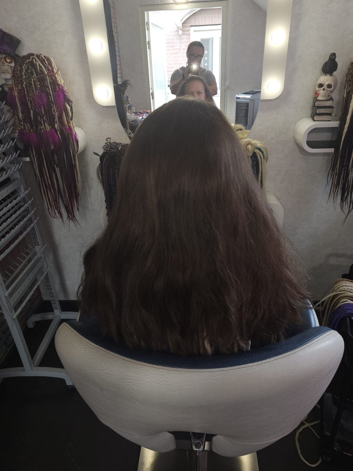 Synthetische dreadlocks en vlechten - diverse stijlen, Ophalen, Zo goed als nieuw, Pruik of Haarverlenging