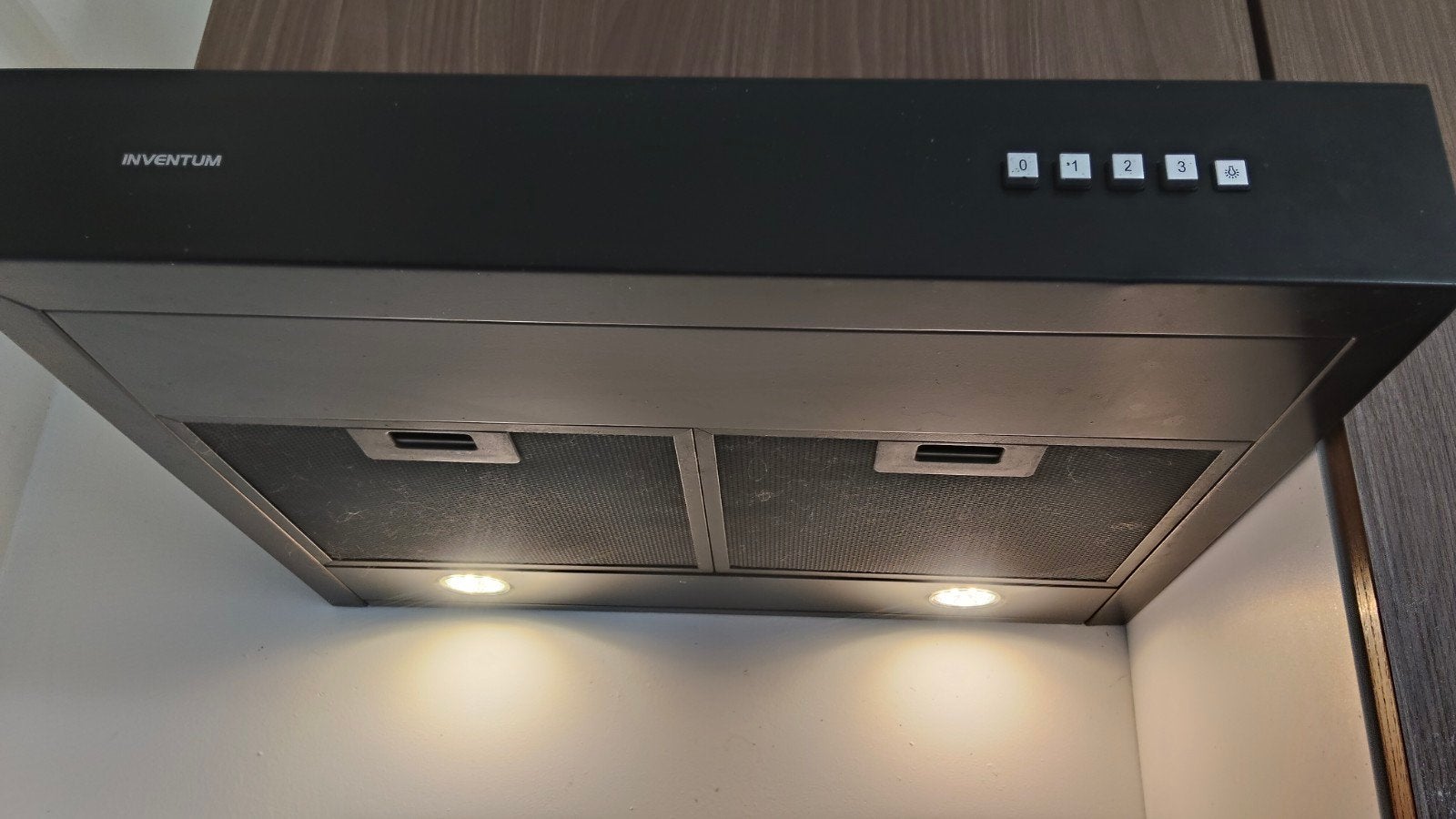 Inventum AKO6015ZWA onderbouw afzuigkap 60 cm zwart, Ophalen, Onderbouw afzuigkap, Zo goed als nieuw, Inbouw