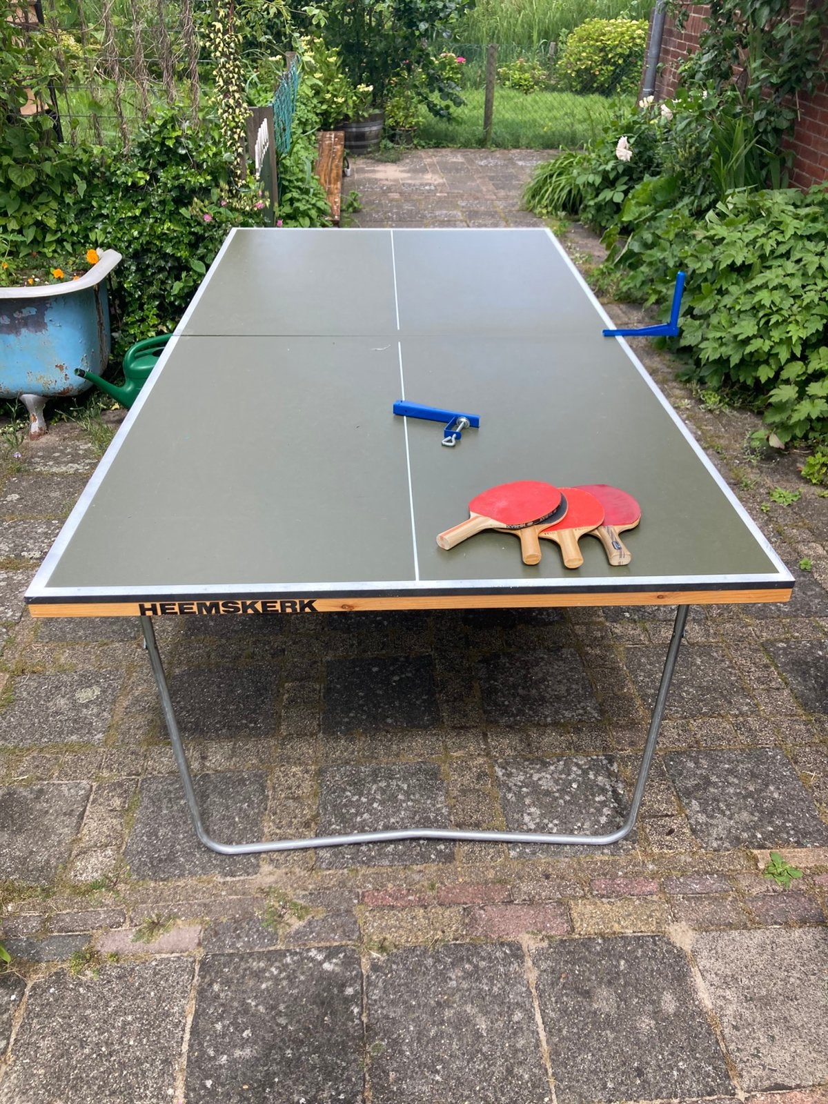 Opklapbare tafeltennistafel 120x240, Ophalen, Gebruikt, Tafel Indoor, Verrijdbaar