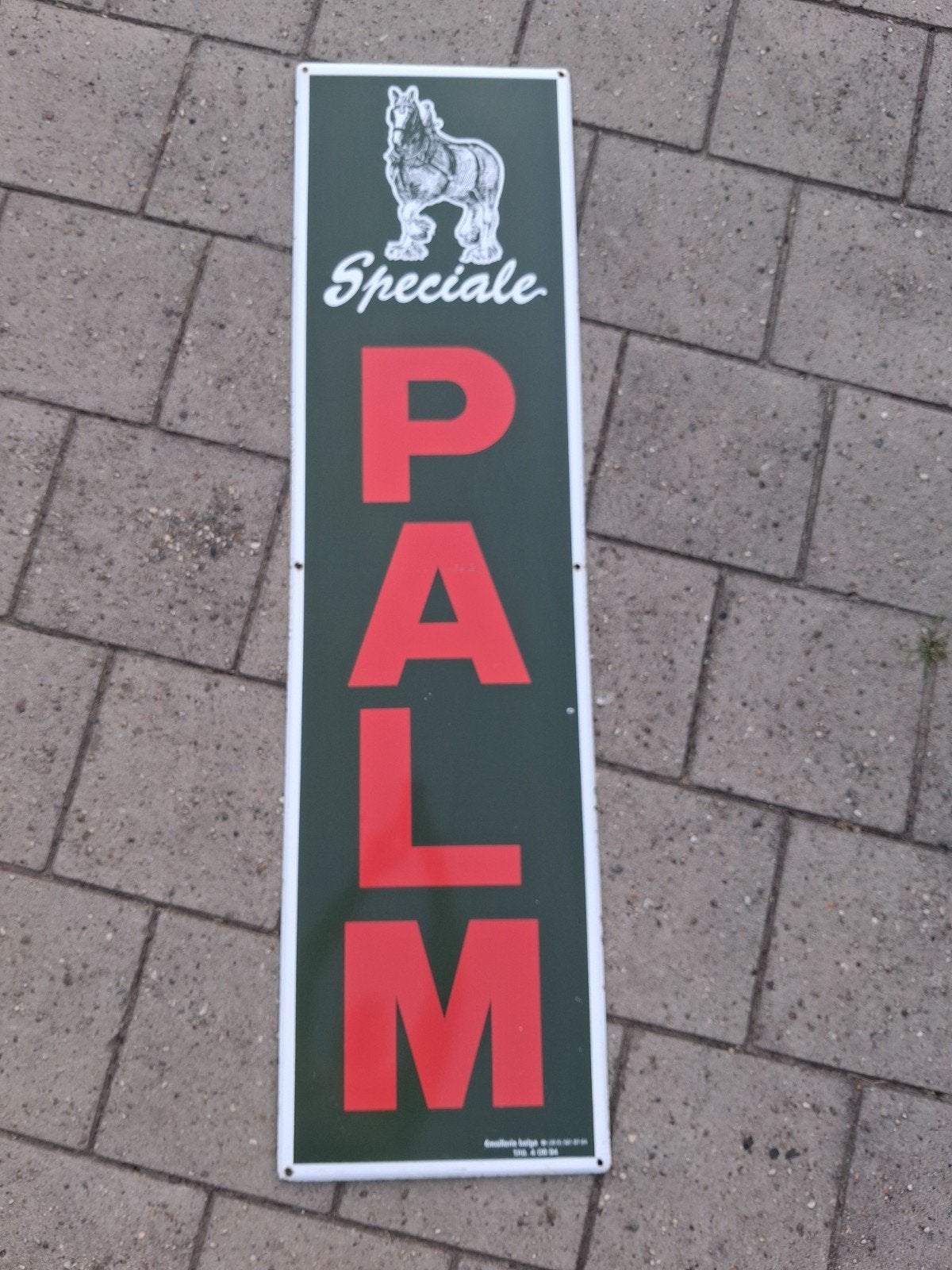 Mooi emaille reclamebord Palm bier, Ophalen of Verzenden, Zo goed als nieuw, Reclamebord