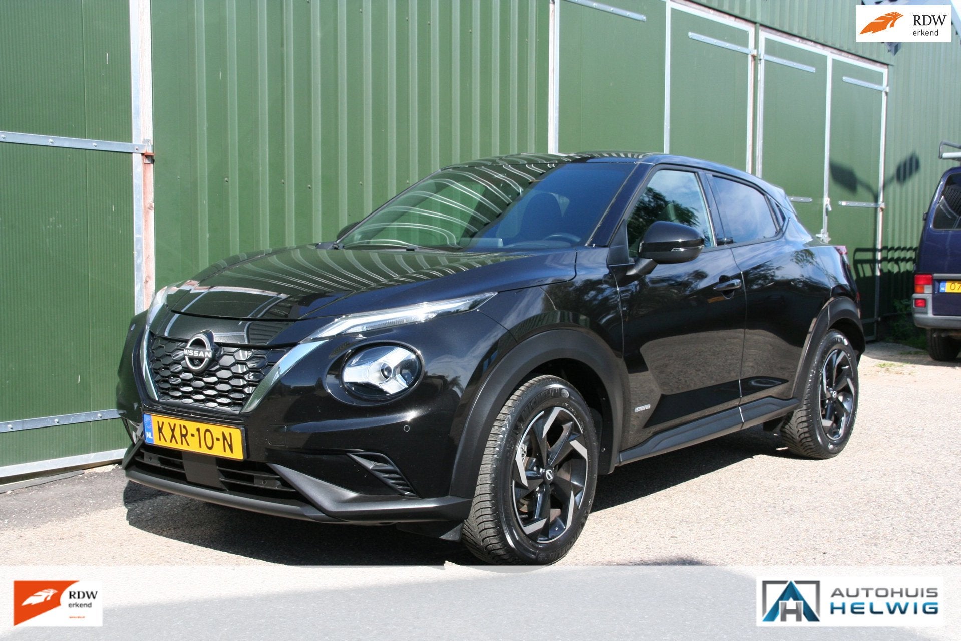 Nissan Juke 1.6 Hybrid Tekna, CLIMA, NAVI, 360 CAMERA, HALF, Auto's, 1300 kg, Gebruikt, 4 cilinders, Leder en Stof