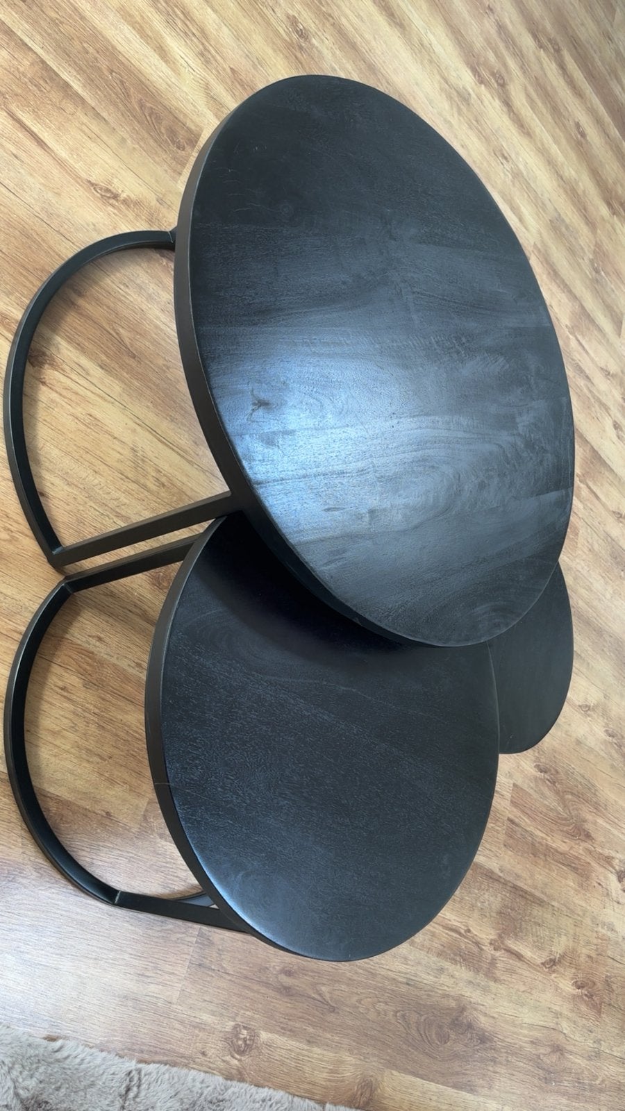 Salontafelset 3-delig – Mango hout van Goossens, Huis en Inrichting, Ophalen, Zo goed als nieuw, Rond