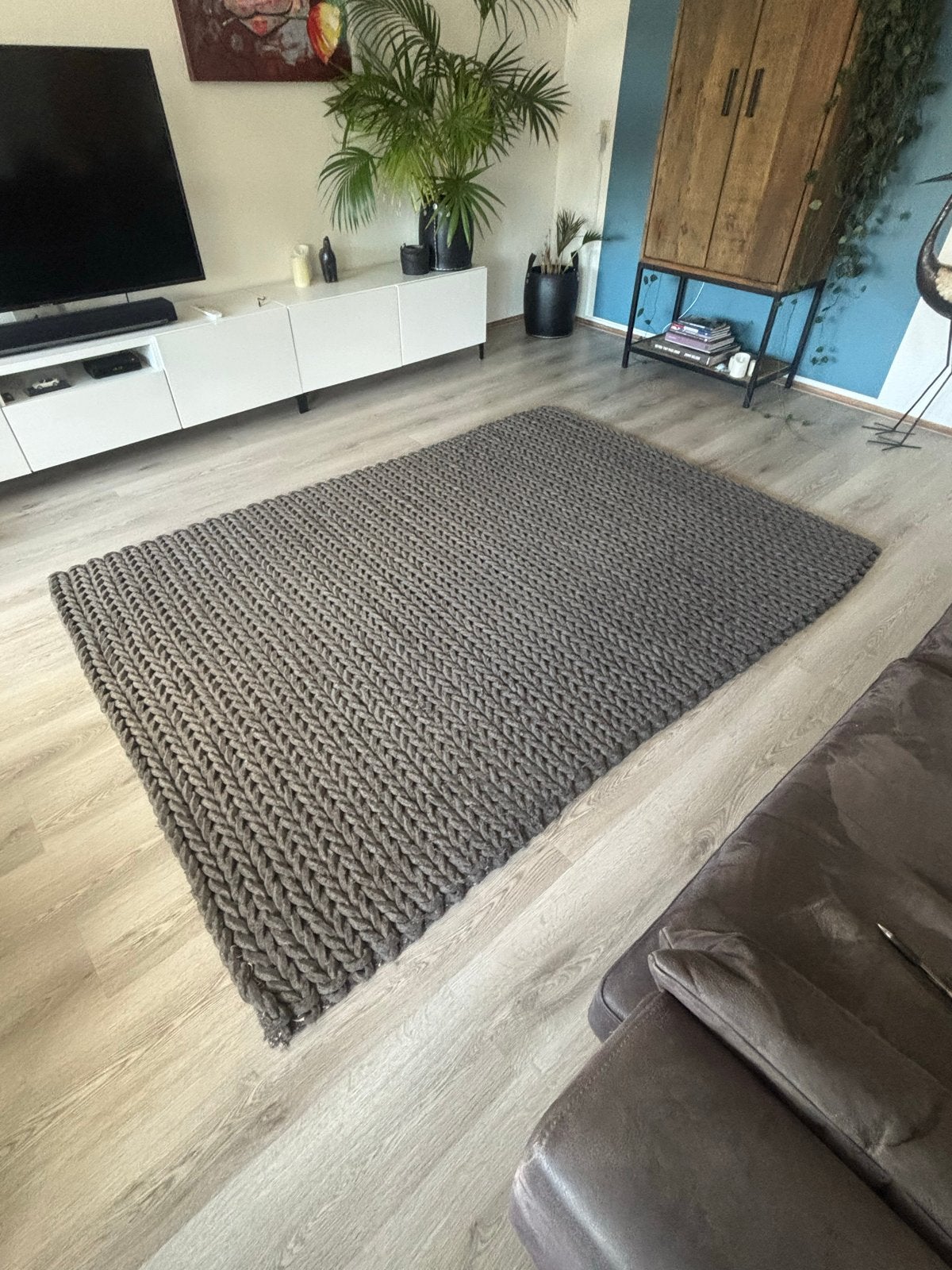 Vloerkleed merk: Zuiver, type Nienke  Antraciet 170x240 cm, Ophalen, 150 tot 200 cm, 200 cm of meer, Zo goed als nieuw