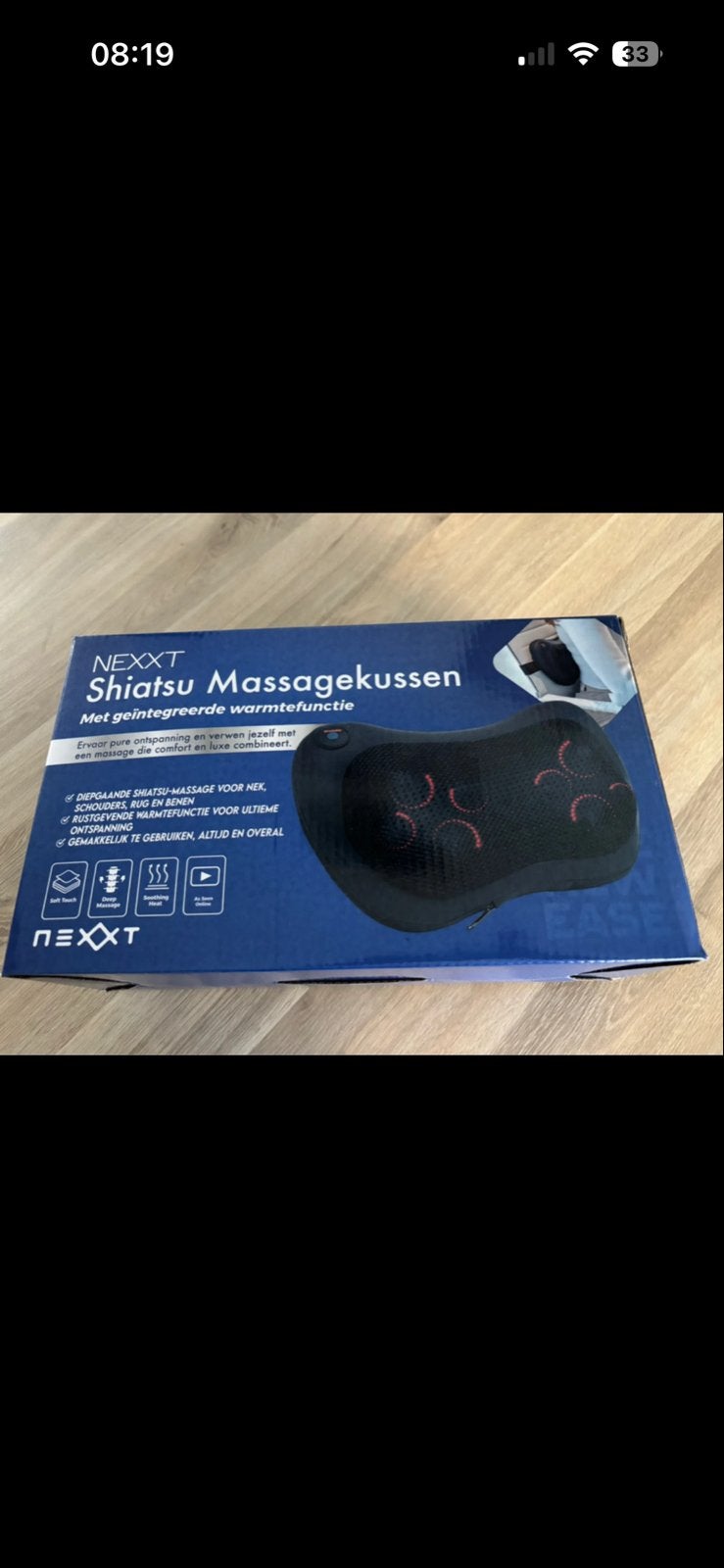 Nexxt Shiatsu Massagekussen met Warmtefunctie, Ophalen of Verzenden, Zo goed als nieuw, Massagestoel of Kussen