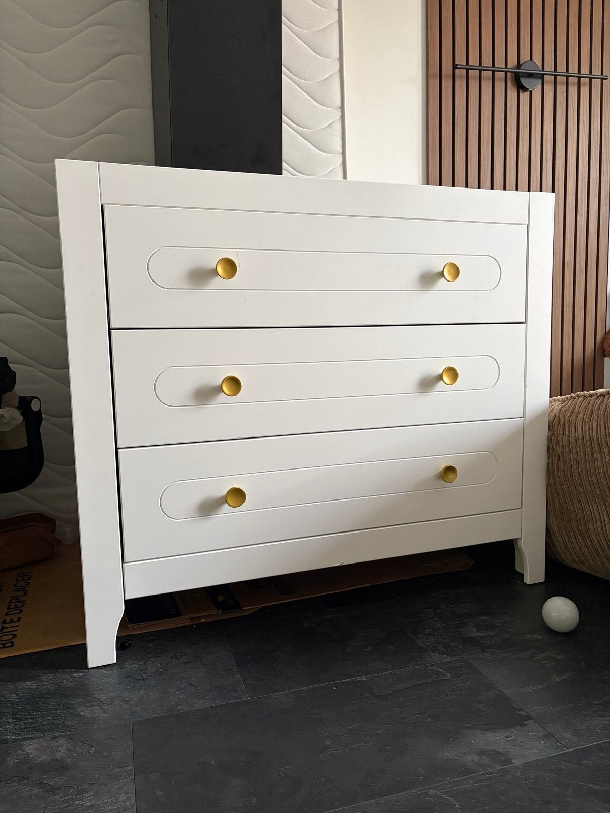 Commode met gouden knoppen, Ophalen, Gebruikt, 5 laden of meer, 100 tot 150 cm