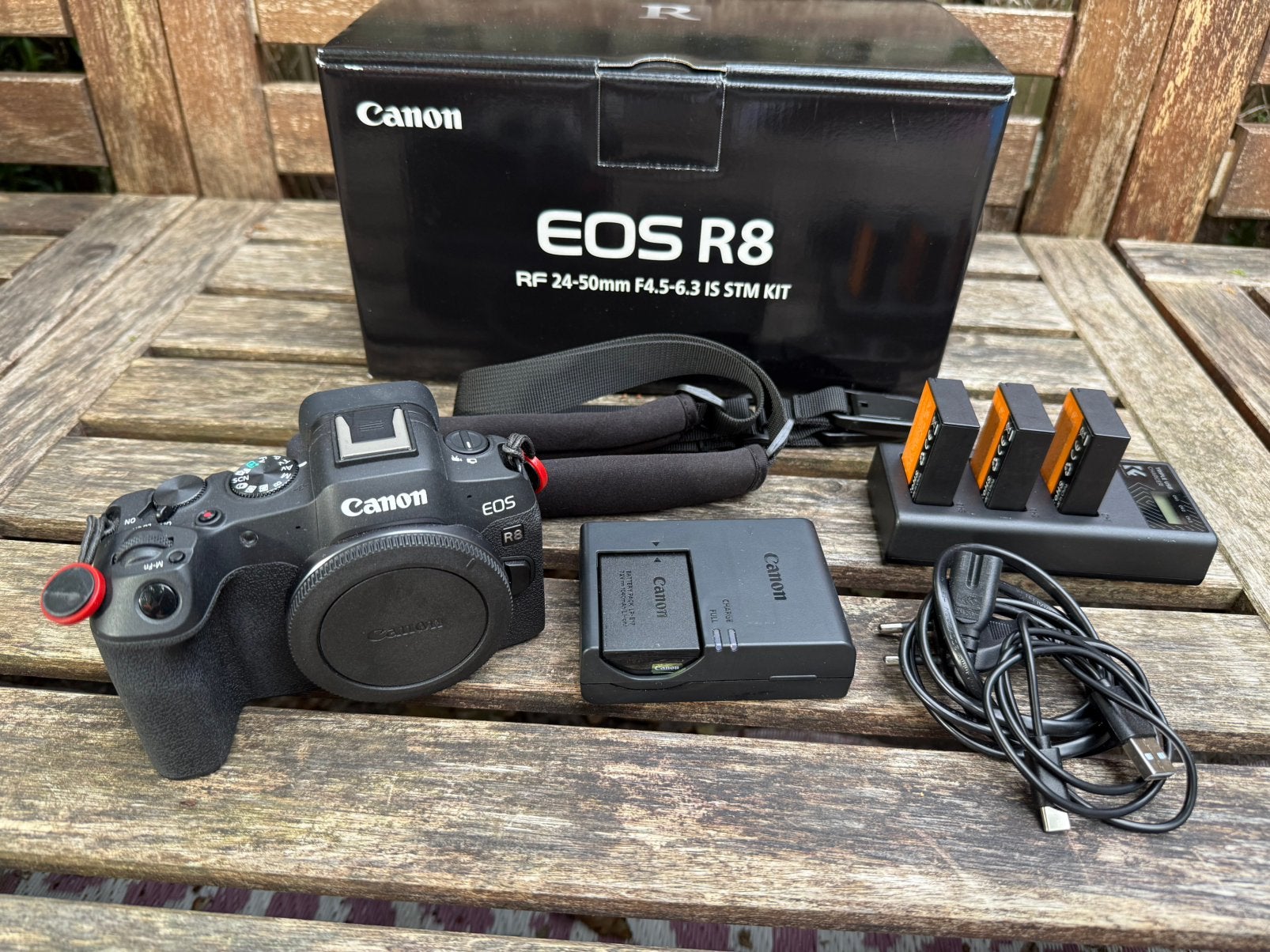 Canon R8 complete set, Audio, Tv en Foto, Fotocamera's Digitaal, Ophalen of Verzenden, Zo goed als nieuw, Canon, Geen optische zoom