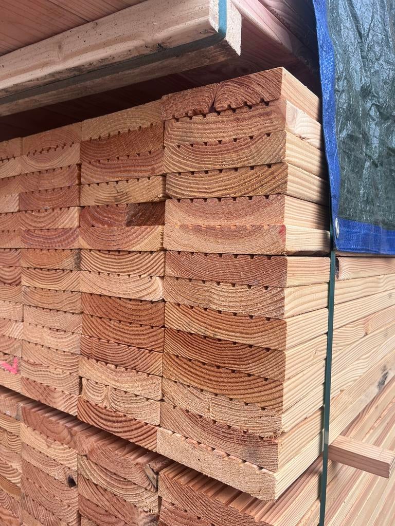 Douglas vlonderplanken 4 m €4,- pm, Tuin en Terras, Palen, Balken en Planken, Ophalen, Zo goed als nieuw, 250 cm of meer, Planken