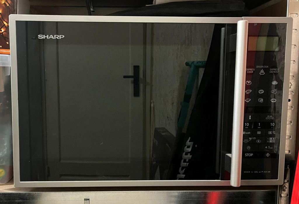 Sharp R-961INW combimagnatron, Ophalen, Combimagnetron, Zo goed als nieuw, Draaiplateau