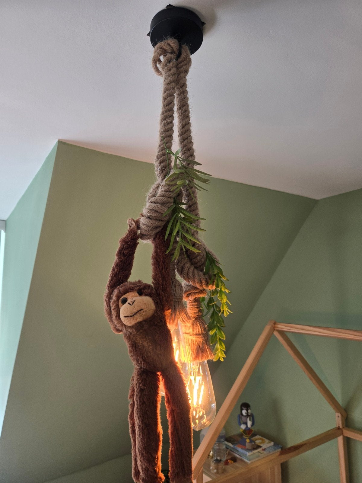 Jungle Kinderkamer Lamp Aap | Hanglamp Safari Kamer | 75 cm, Kinderen en Baby's, Kinderkamer | Inrichting en Decoratie, Ophalen of Verzenden