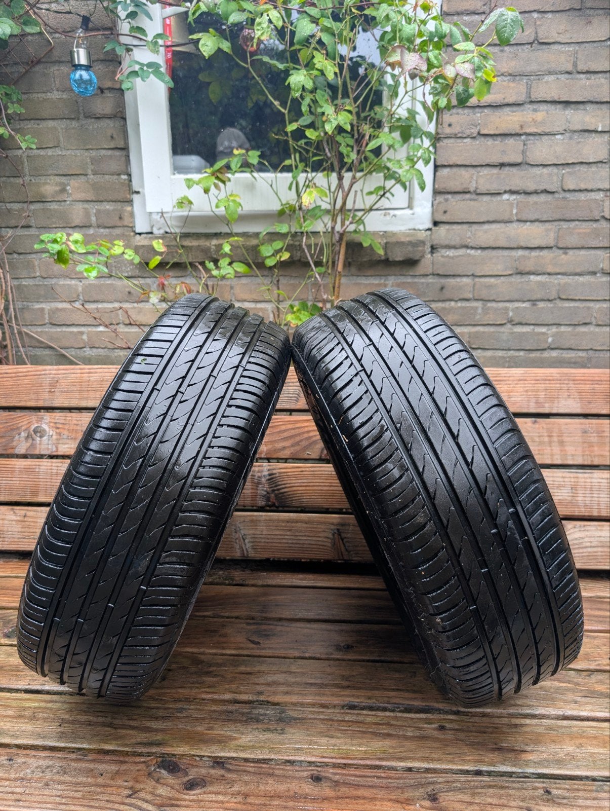 2x Goldline Set 14 inch banden 185/65 R14, Ophalen, 14 inch, Gebruikt, Banden en Velgen