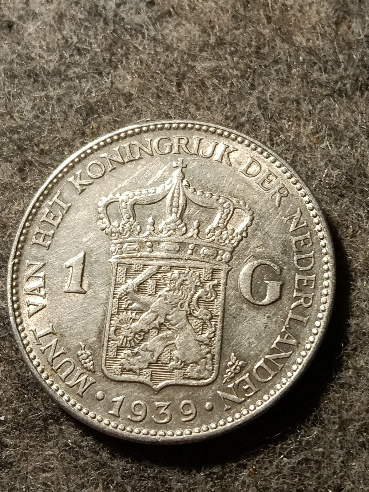een gulden 1939 PR Wilhelmina, Ophalen of Verzenden, Koningin Wilhelmina, 1 gulden