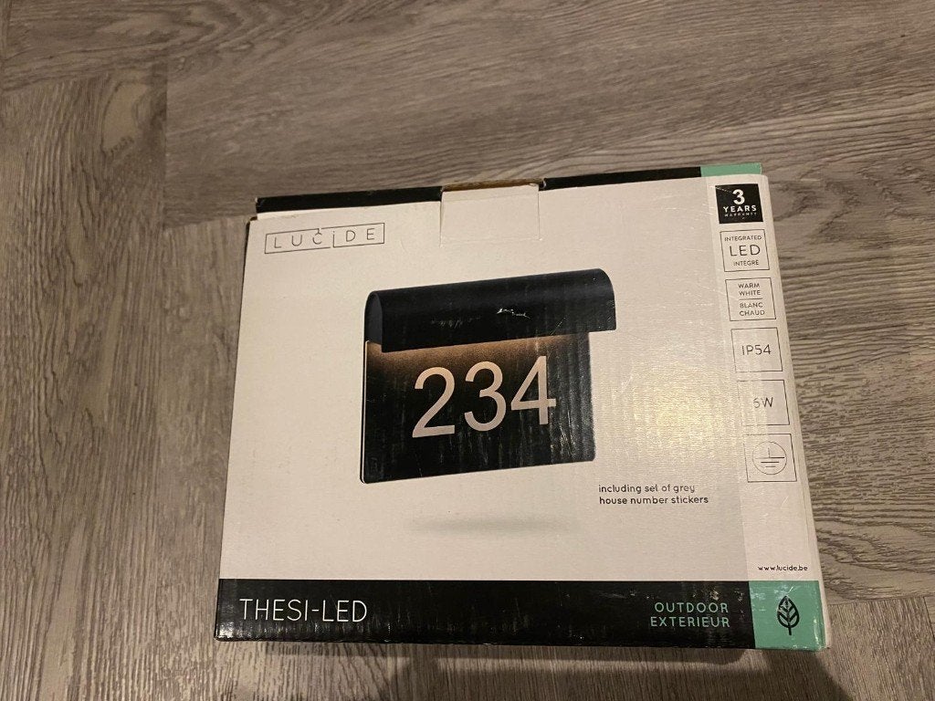 Lucide THESI Wandlamp Binnen/Buiten LED Zwart 27881/06/30, Ophalen, Zwart, Nieuw, Lucide