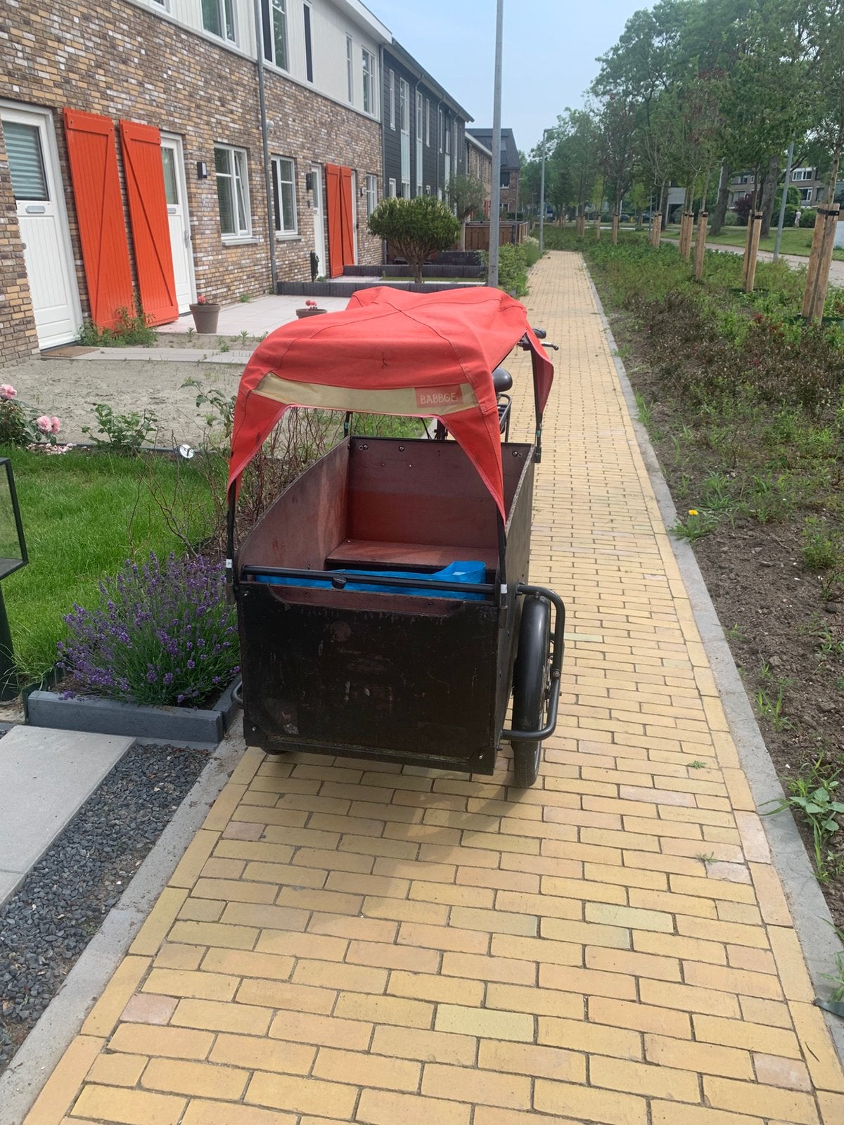 Big babboe Bakfiets, Fietsen en Brommers, Fietsen | Bakfietsen, Ophalen of Verzenden, Zo goed als nieuw, 4 kinderen of meer, Huif