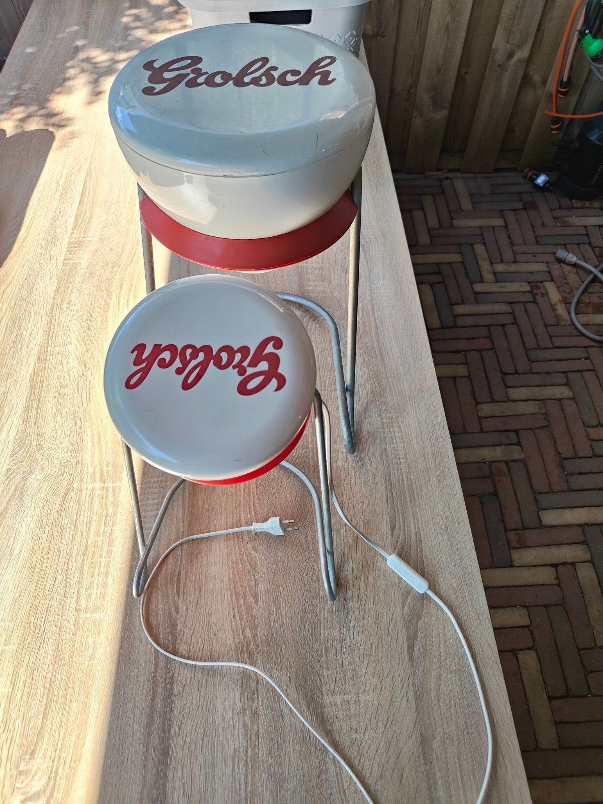 Grolsch lamp en een kruk  set, Ophalen of Verzenden, Grolsch