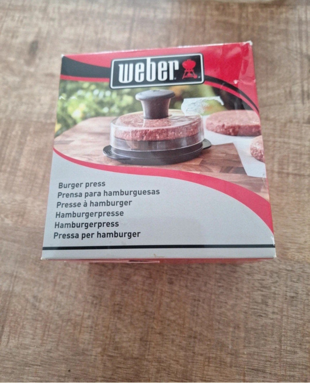 Weber hamburger pers, Ophalen of Verzenden, Zo goed als nieuw