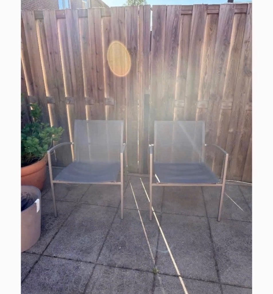 Tuinstoelen 4x, Ophalen, Gebruikt, Metaal